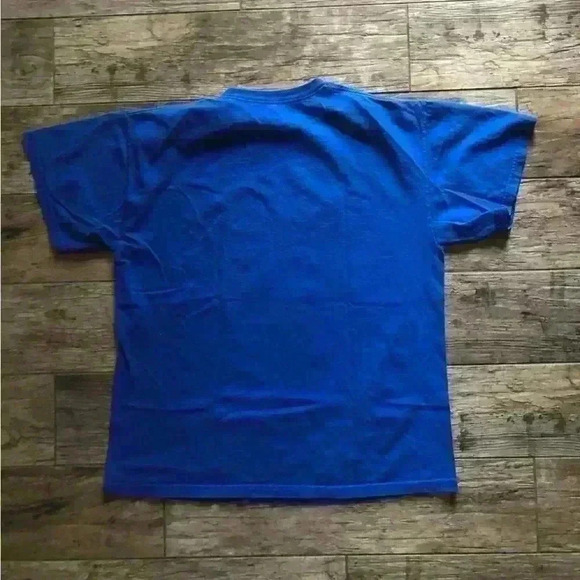 Vtg 90s hip-hop blue spray pain graphic t-shirt men large - Picture 3 of 7